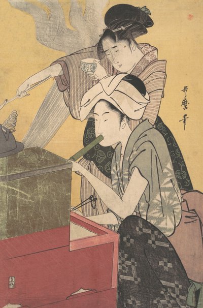 I köket, ca. 1794-95. av Kitagawa Utamaro