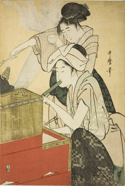 Köksscen av Kitagawa Utamaro