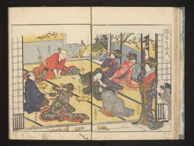 Lachende kurtisaner av Kitagawa Utamaro