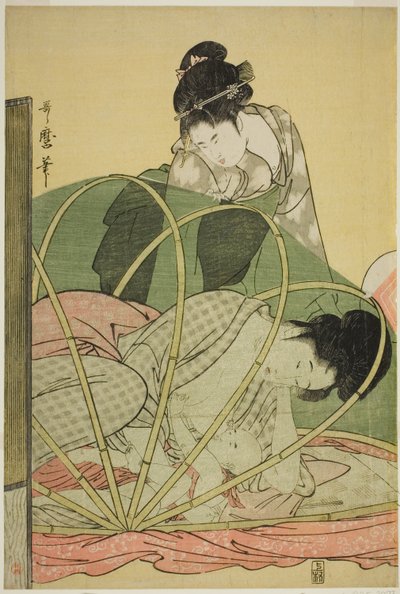 Myggnät för en baby av Kitagawa Utamaro