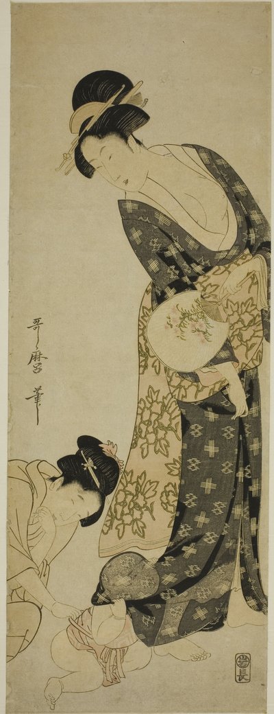 Mamma och barn av Kitagawa Utamaro