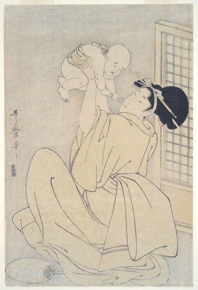 Mor och barn av Kitagawa Utamaro