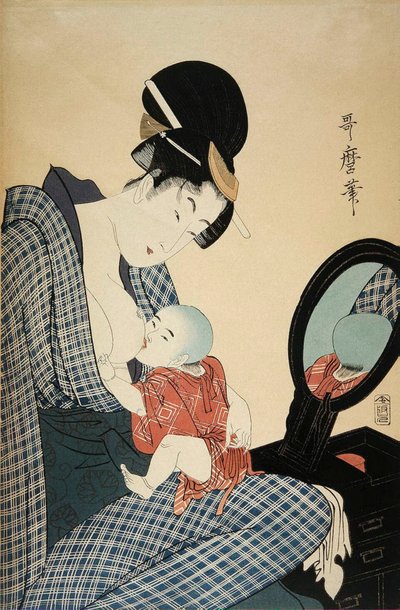 Mor och barn, 1797. av Kitagawa Utamaro