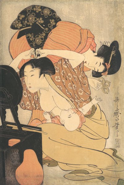 Mor och barn, ca. 1793. av Kitagawa Utamaro