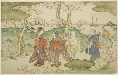 Mount Goten, från den illustrerade boken "Staty of Fugen (Fugen-zo)" av Kitagawa Utamaro