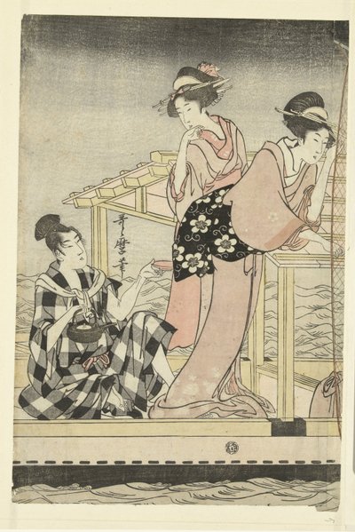 Nattfiske av Kitagawa Utamaro