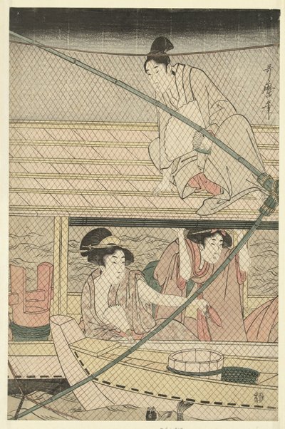Nattfiske av Kitagawa Utamaro