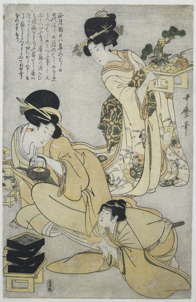 Nyår Årets fem festivaler (serietitel) av Kitagawa Utamaro