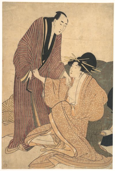 Älskandes avsked: kurtisan och hennes älskare av Kitagawa Utamaro