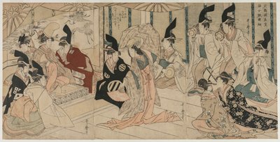 Scen anpassad från pjäsen The Treasury of Loyal Retainers (Chushingura) av Kitagawa Utamaro