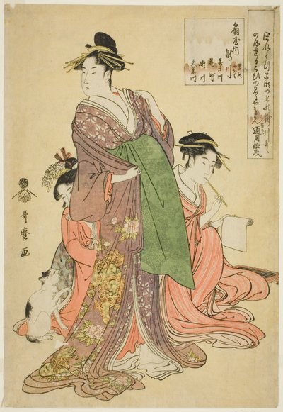 Takigawa Ofte Ogiya av Kitagawa Utamaro