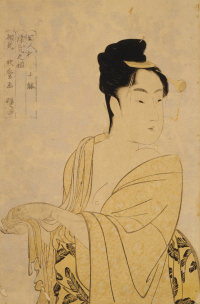 The Fancy-Free Type, från serien Ten Types in the Physiognomic Study of Women, ca. 1793 av Kitagawa Utamaro