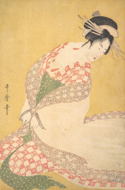 Yttermanteln, ca. 1795. av Kitagawa Utamaro