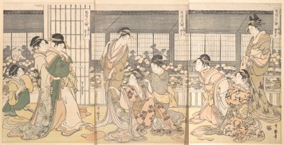 Tre berusade kurtisaner av Kitagawa Utamaro