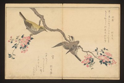 Mes och busksångare av Kitagawa Utamaro