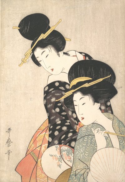 Två kvinnor, ca. 1790. av Kitagawa Utamaro