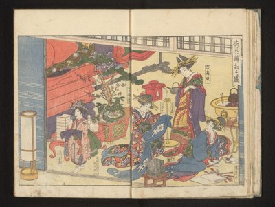 Förberedelser inför festligheterna av Kitagawa Utamaro