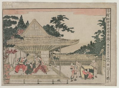 Chushingura: Akt VI från serien Perspective Pictures för The Treasure House of Loyalty, ca. 179 av Kitao Masayoshi