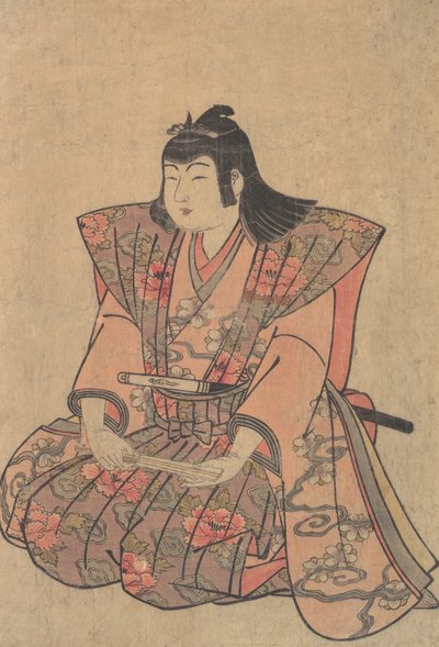 A Boy Singer, sent 1700-tidigt 1800-tal. av Kitao Shigemasa