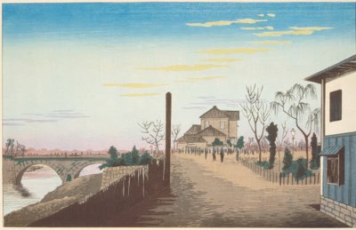 Uppgående sol från Bandai Bridge av Kiyochika Kobayashi
