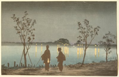 Natt på Sumidafloden av Kiyochika Kobayashi