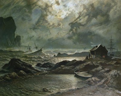 Storm på norska kusten av Knud Andreassen Baade