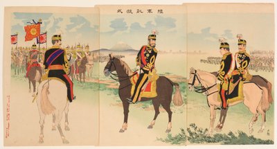 Ceremoni för arméns triumferande återkomst av Kobayashi Kiyochika