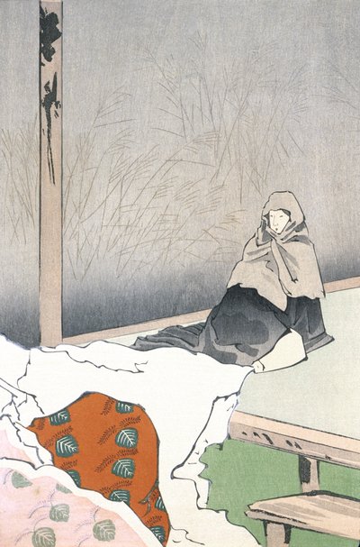 Dansösen Hotoke Gozen vid Giōji av Kobayashi Kiyochika