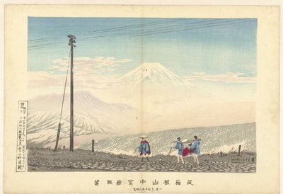 Utsikt över Fuji i Hakone-bergen Ju Hakone sanchu Fugaku chobo (titel på objekt) av Kobayashi Kiyochika