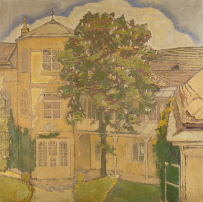 Blommande kastanjeträd i trädgården; Blommande kastanjeträd i trädgården, av Koloman Moser