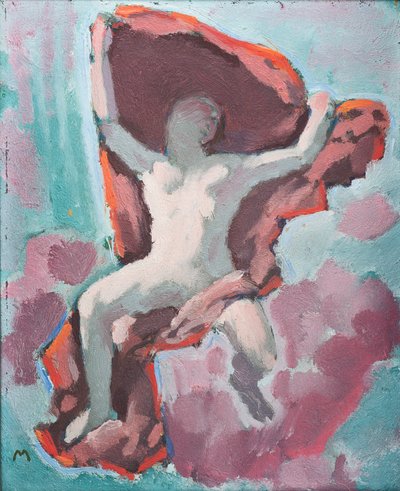 Figurenbild - Målning av en figur ... (olja på duk) av Koloman Moser