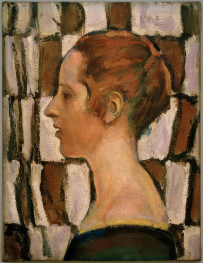 Flickporträtt i profil av Koloman Moser