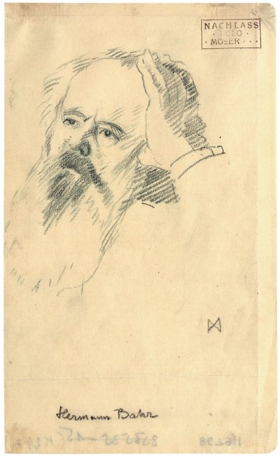Porträtt av Hermann Bahr 1863-1934, ca 1904. av Koloman Moser