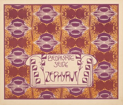 Tryckt sidenzefir, 1901. av Koloman Moser