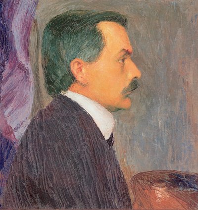 Selbstportrait - Självporträtt ... (olja på duk) av Koloman Moser