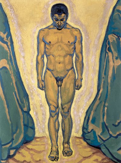 Stehender Jüngling - Stående ung man ... (olja på duk) av Koloman Moser