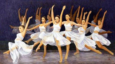 Flying Together, 2015 (östlig gouache på rispapper) av Komi Chen