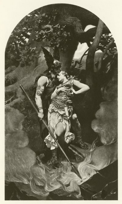 Wotan tar farväl av Brunhild (gravyr) av Konrad Dielitz