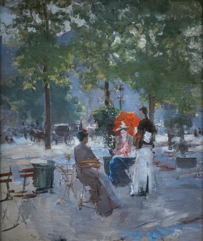 I Paris Café av Konstantin Alekseevich Korovin