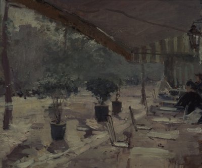 Café i Paris, 1890-talet av Konstantin Alekseevich Korovin