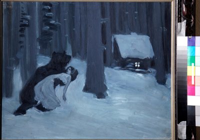 ""Le reve de Tatiana"" (Tatyanas dröm) Illustration för ""Eugene Oneguine"" roman d