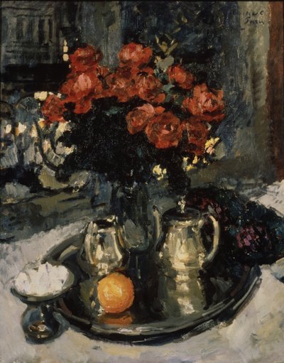 Rosor och violer, 1912 av Konstantin Alekseevich Korovin