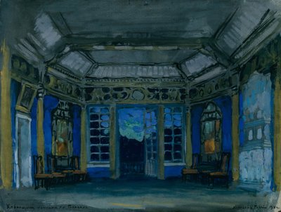 Scenografi för operan Khovanshchina av M. Musorgsky, 1911 av Konstantin Alekseevich Korovin