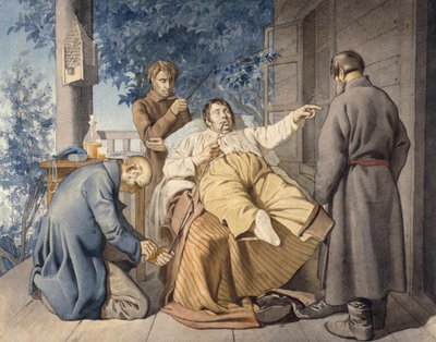 Hyresvärden och hans livegna, 1853 av Konstantin Alexandrovich Trutovsky