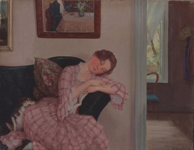 En sovande dam i rosa av Konstantin Andreevic Somov
