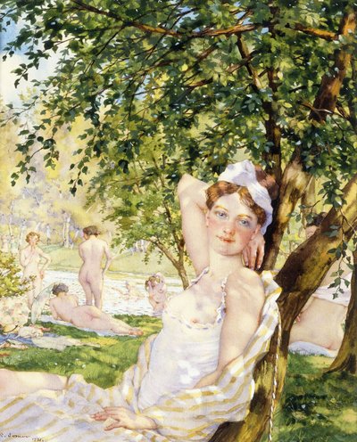 Badande i solen av Konstantin Andreevic Somov