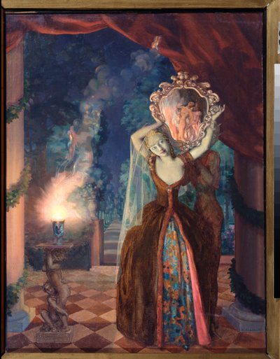 La Magie (The magic) - Målning av Konstantin (Constantin) Andreyevich Somov (1869-1939) av Konstantin Andreevic Somov