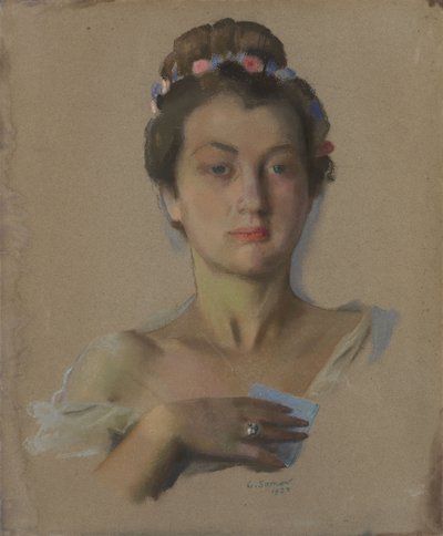 Porträtt av Alexander Levchenko, 1934 av Konstantin Andreevic Somov