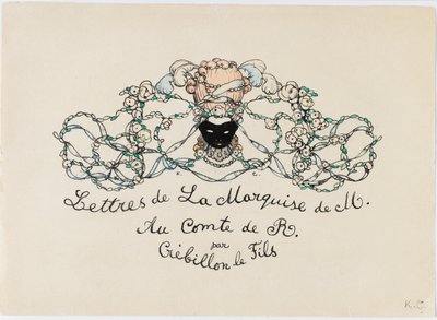 Miniatyrbild från Le Livre de la Marquise, 1907. av Konstantin Andreevic Somov