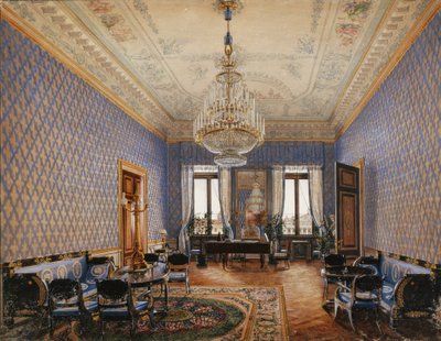 Interiörer av Vinterpalatset. Storprinsessan Maria Nikolajevnas salong, 1837 av Konstantin Andreyevich Ukhtomsky